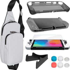 omarando TPU Case Cover Accessories Kit for Nintendo Switch (OLED Model)